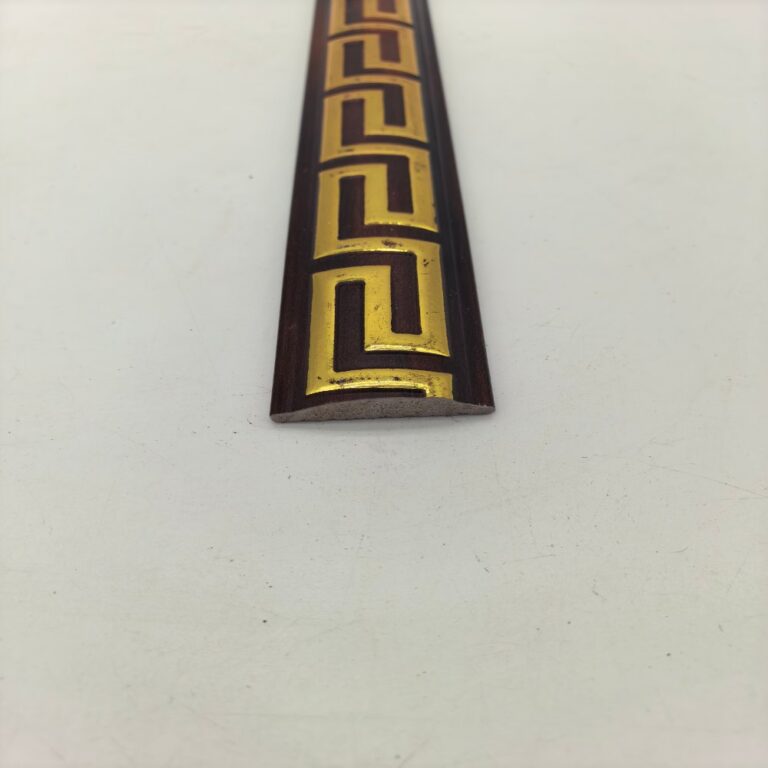 decor line PS Chinese Curved Hui Pattern Molding, Deep Carved Gold Highlight Frame Trim