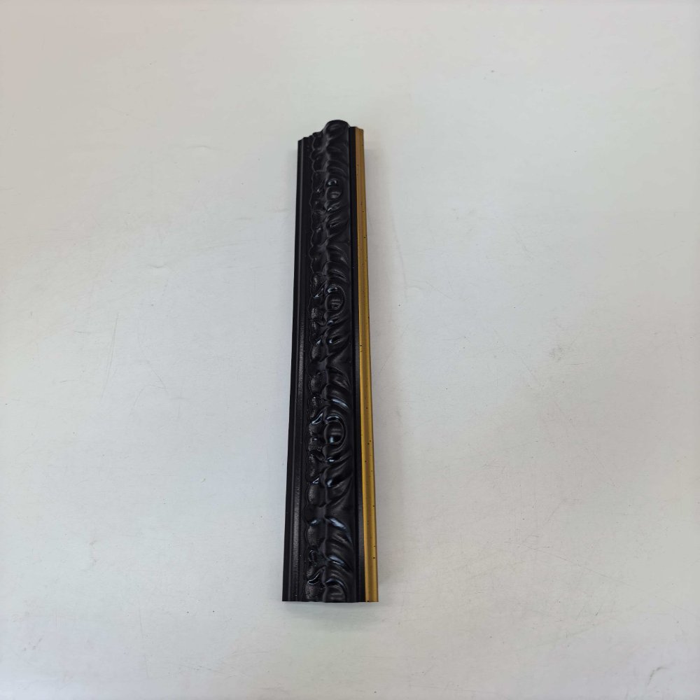 frame PS Black Antiqued Gold Scroll Embossed Molding, European Vintage Frame Trim