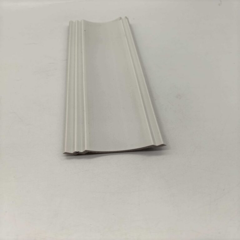 cornice PS Double Vertical Strip Curved Recessed Wall Panel, White Decorative Slat