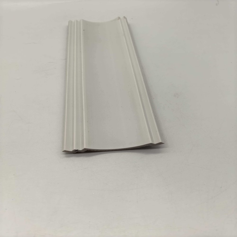 cornice PS Double Vertical Strip Curved Recessed Wall Panel, White Decorative Slat