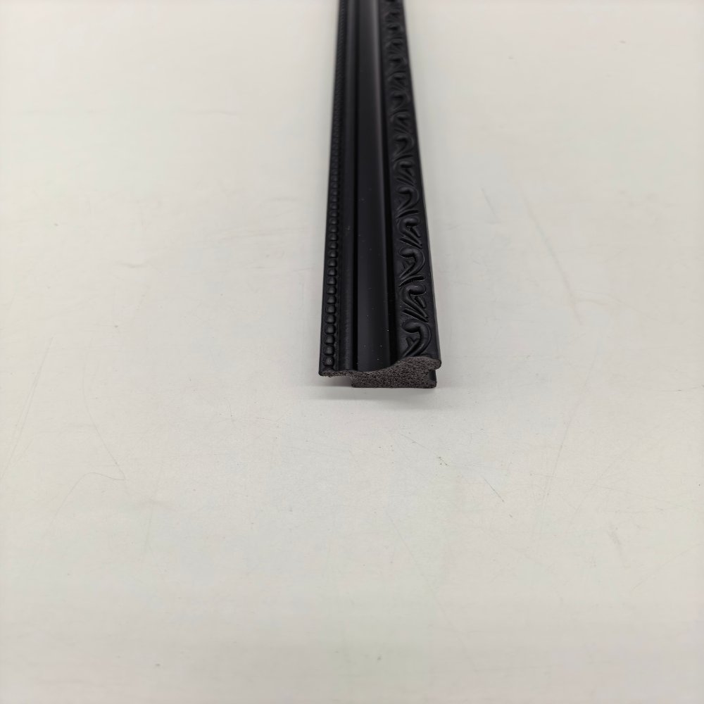 frame PS Black Classical Ornate Molding, Double-Side Beaded & Scroll Frame Trim