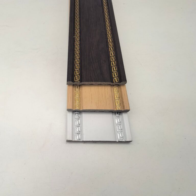 decor line PS Chinese Double-Side Hui Pattern Molding, Gold Inlay Wood Grain Frame Trim