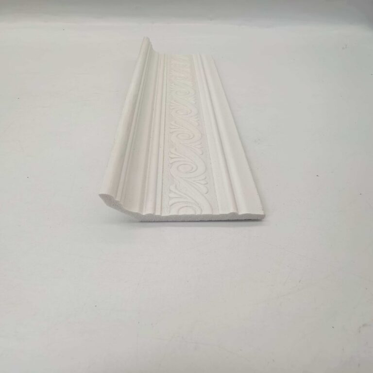 cornice PS European Scroll Crown Molding, White Unpainted Blank Ceiling Cornice Line