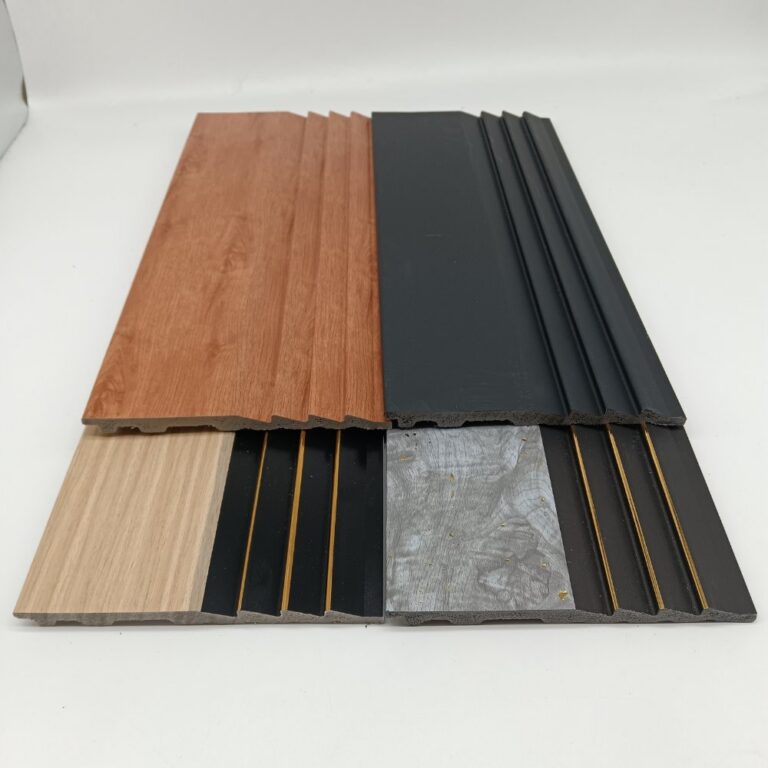 fluted wall panel PS 3-Groove Fluted Wall Panel With Metal Inlay, Interlocking Slat Board