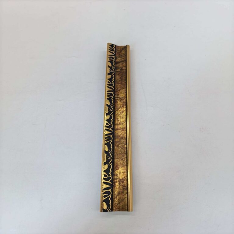 frame PS Antique Crackle Gold Foil Frame Molding, Single-Side Flame Embossed Trim
