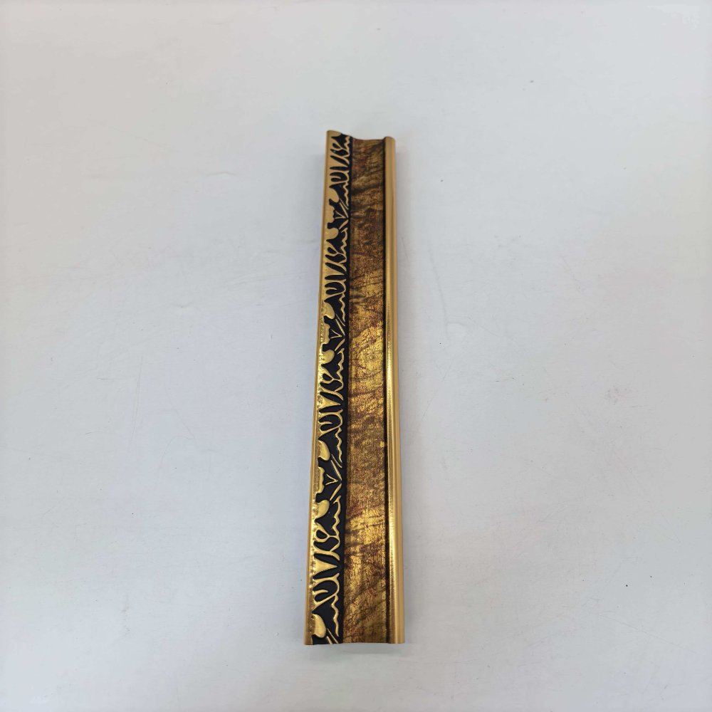 frame PS Antique Crackle Gold Foil Frame Molding, Single-Side Flame Embossed Trim