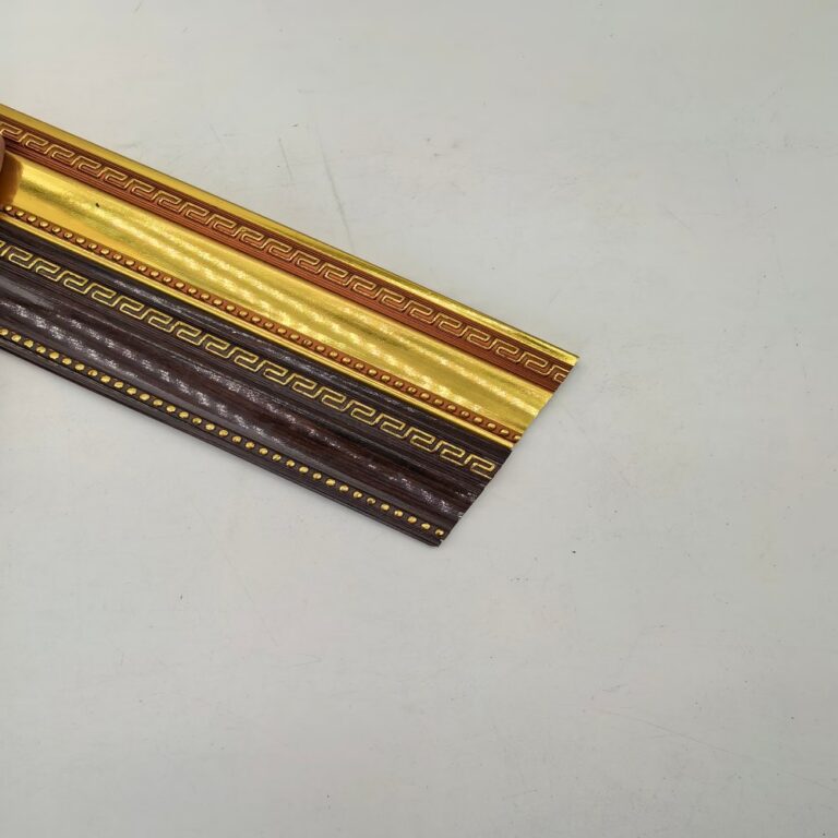 decor line PS Greek Key Bead Gold Foil Molding, Chinese Style Photo Frame Trim