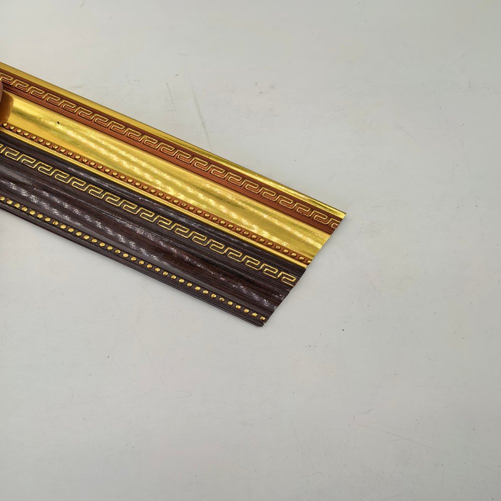 decor line PS Greek Key Bead Gold Foil Molding, Chinese Style Photo Frame Trim