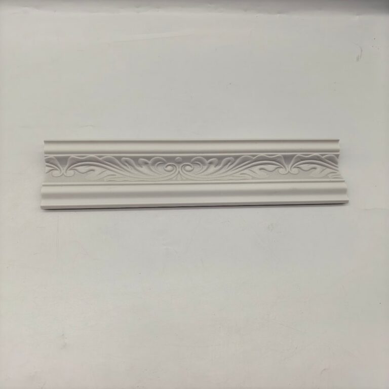 cornice PS White Unpainted European Scroll Crown Molding, Blank Ceiling Cornice Line