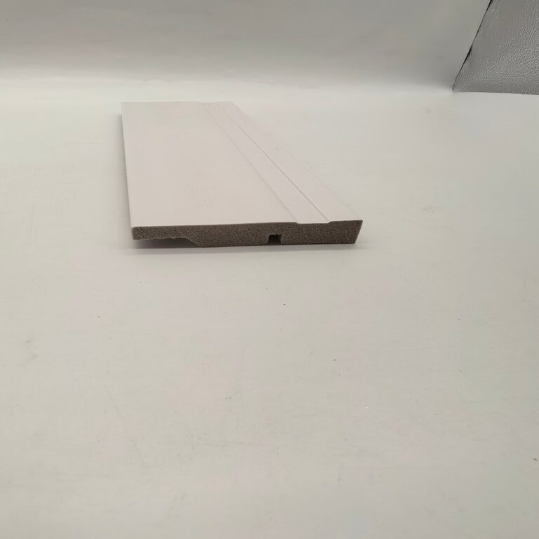 skirting PS Flat Double Groove Wall Panel, Minimalist White Slat Decorative Board