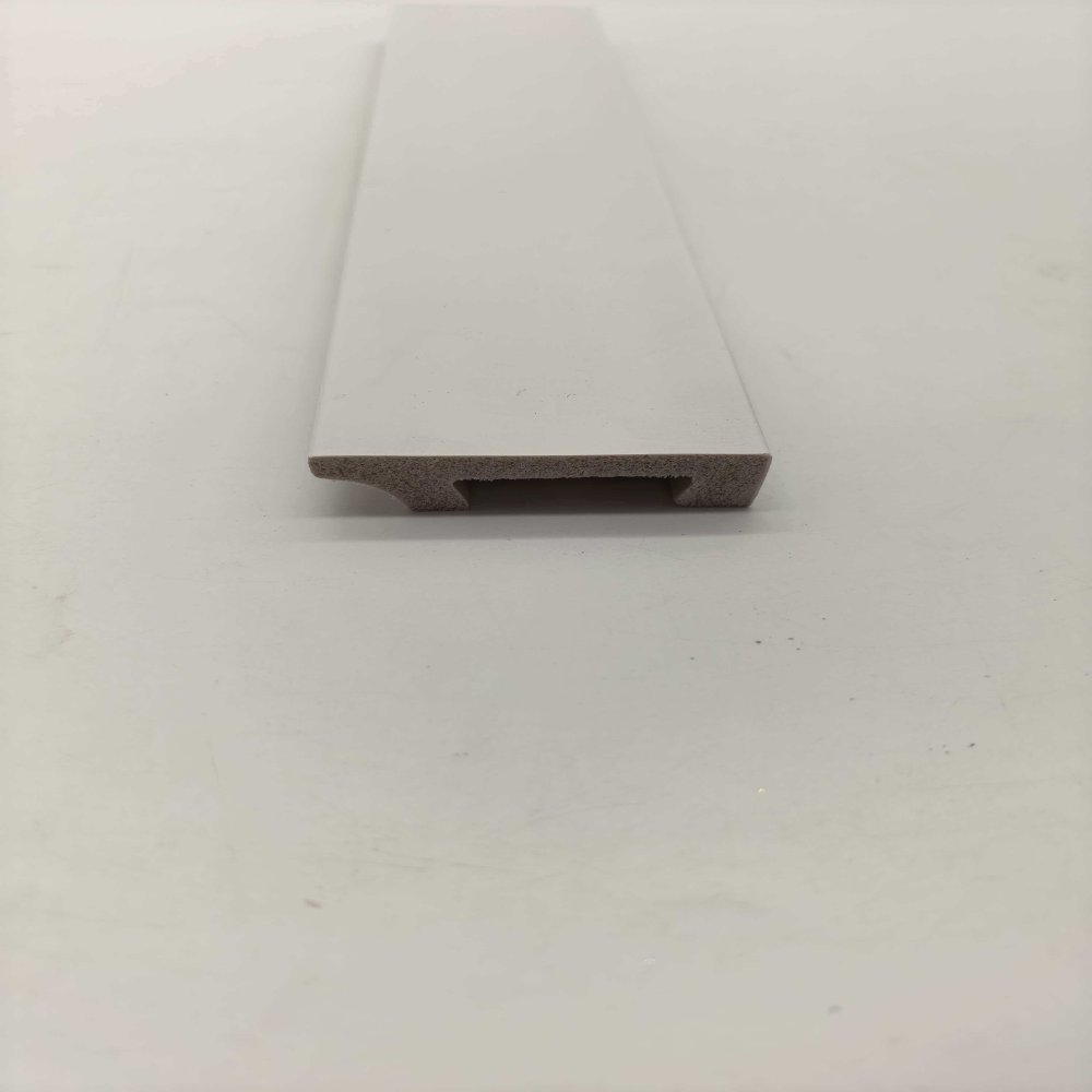skirting PS Flat U-Groove Decorative Molding, White Plain Wall Panel Trim